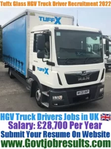 Tuffx Glass HGV Truck Driver Recruitment 2022-23