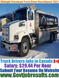 Midnight Petroleum Truck Driver Recruitment 2022-23