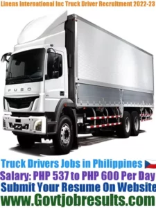 Linens International Inc Truck Driver Recruitment 2022-23