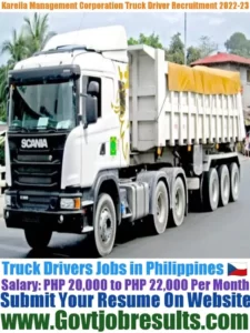 Kareila Management Corporation Truck Driver Recruitment 2022-23