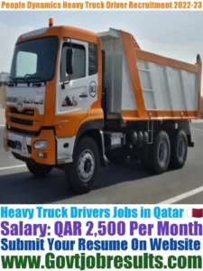 People Dynamics Heavy Truck Driver Recruitment 2022-23