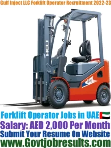 Gulf Inject LLC Forklift Operator Recruitment 2022-23