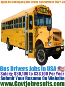 Apple Bus Company Bus Driver Recruitment 2022-23