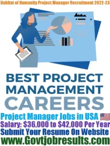 Habitat of Humanity Project Manager Recruitment 2022-23