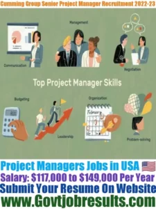 Cumming Group Senior Project Manager Recruitment 2022-23