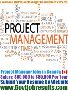 Leedwood Ltd Project Manager Recruitment 2022-23