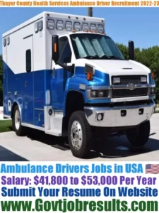 Thayer County Health Services Ambulance Driver Recruitment 2022-23