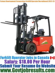 Caivan Development Corporation Forklift Operator Recruitment 2022-23