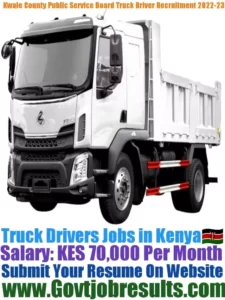 Kwale County Public Service Board Truck Driver Recruitment 2022-23