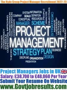 The Hyde Group Project Manager Recruitment 2022-23