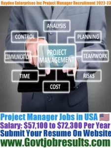 Raydeo Enterprises Inc Project Manager Recruitment 2022-23