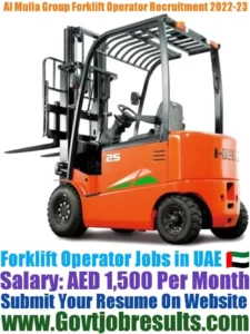 Al Mulla Group Forklift Operator Recruitment 2022-23