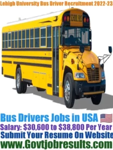 Lehigh University Bus Driver Recruitment 2022-23