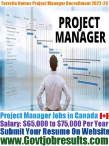 Terzetto Homes Project Manager Recruitment 2022-23