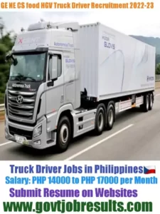 GE NE Cs Food Truck Driver Recruitment 2022-23