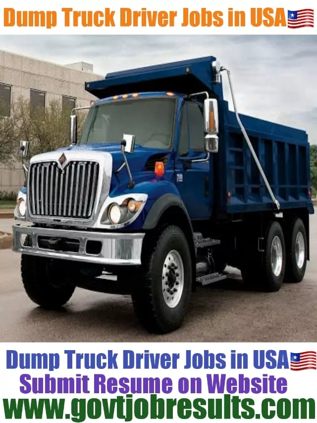 Dump Truck Driver Jobs in USA 2022-23
