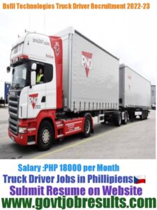 Bsfil Technologies Inc HGV Truck Driver Recruitment 2022-23