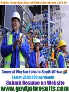 Wabtec Corporation General Worker Recruitment 2022-23