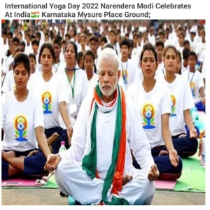 How international Yog day 2022 is Celebrated by Prime Minister Narendra Modi in India?
