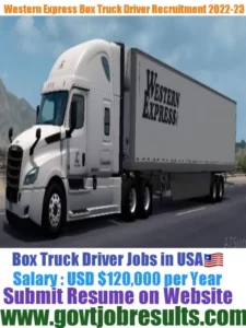Western Express Box Truck Driver Recruitment 2022-23