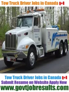 Tow Truck Driver Jobs in Canada 2022-23