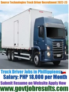 Source Technologies HGV Truck Driver Recruitment 2022-23
