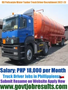 RD Policarpio Water Truck Driver Recruitment 2022-23