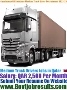 Candidzone HR Solutions Medium Truck Driver Recruitment 2022-23