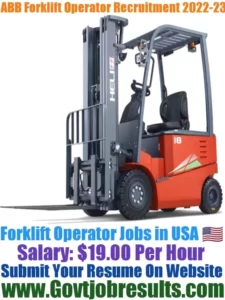 ABB Forklift Operator Recruitment 2022-23