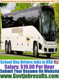 Kobussen Buses Ltd School Bus Driver Recruitment 2022-23