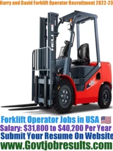 Harry and David Forklift Operator Recruitment 2022-23
