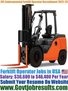 GFL Environmental Forklift Operator Recruitment 2022-23