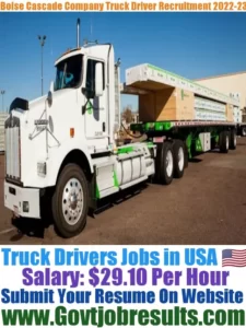 Boise Cascade Company Truck Driver Recruitment 2022-23