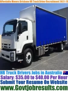 Affordable Movers Brisbane HR Truck Driver Recruitment 2022-23