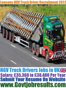 Lawsons HGV Truck Driver Recruitment 2022-23