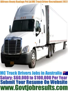 Alltrans Heavy Haulage MC Truck Driver Recruitment 2022-23