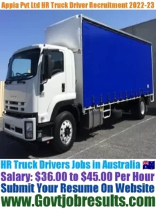 Appia Pvt Ltd HR Truck Driver Recruitment 2022-23