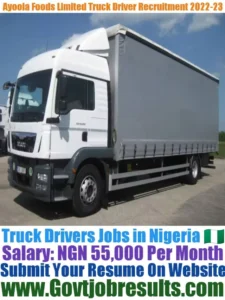 Ayoola Foods Limited Truck Driver Recruitment 2022-23