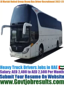 Al Mariah United Group Heavy Bus Driver Recruitment 2022-23