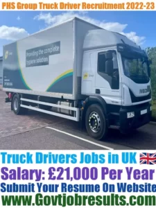 PHS Group Truck Driver Recruitment 2022-23