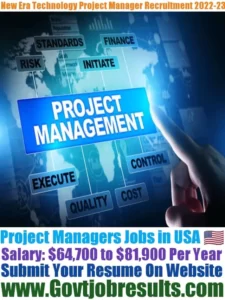 New Era Technology Project Manager Recruitment 2022-23