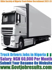 Bible Society of Nigeria Truck Driver Recruitment 2022-23