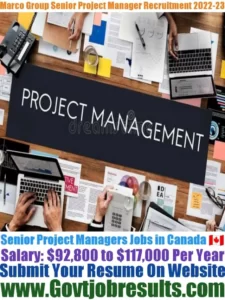 Marco Group Senior Project Manager Recruitment 2022-23