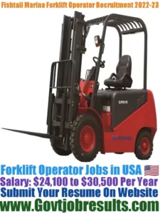 Fishtail Marina Forklift Operator Recruitment 2022-23