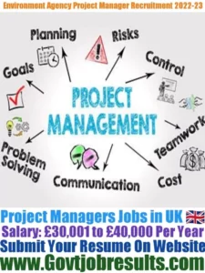 Environment Agency Project Manager Recruitment 2022-23