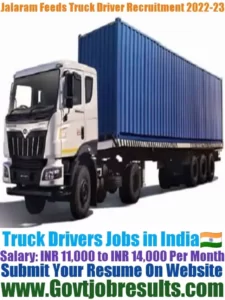 Jalaram Feeds Truck Driver Recruitment 2022-23