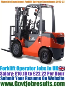 Riverside Recruitment Forklift Operator Recruitment 2022-23