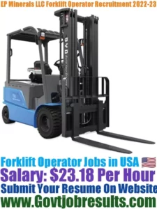 EP Minerals LLC Forklift Operator Recruitment 2022-23