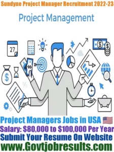 Sundyne Project Manager Recruitment 2022-23