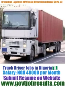 Dreamline Logistics HGV Truck Driver Recruitment 2022-23